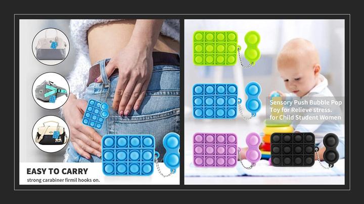 Immagine prodotto Ambiance1 AirPods Pro Custodia Pop it Fidget Nero No.02.4 (Manicotto per cuffie)