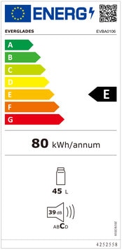 Energie-Label Everglades BAR COOLER EVBA0106