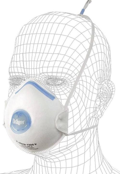 Actual product image L+D X-plore® FFP2 NR D fine dust mask with exhalation valve, model 1320V, pack of (FFP2, 10 x)