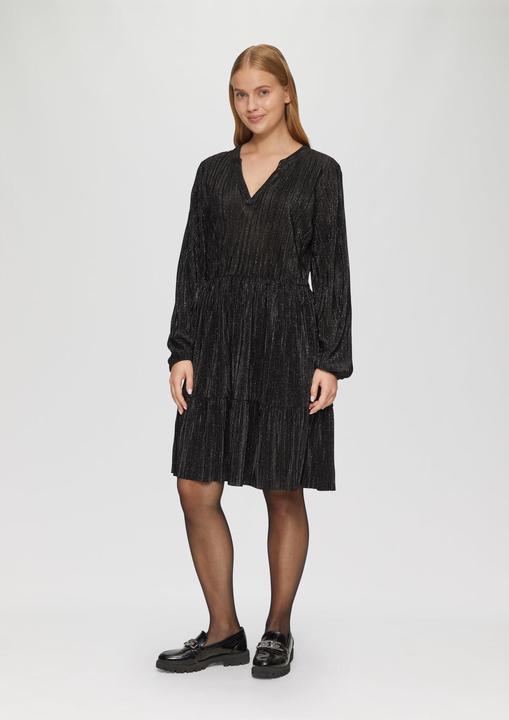 Actual product image S.Oliver Kleid Plissiertes Jersey-Kleid mit Glitzereffekt (48)