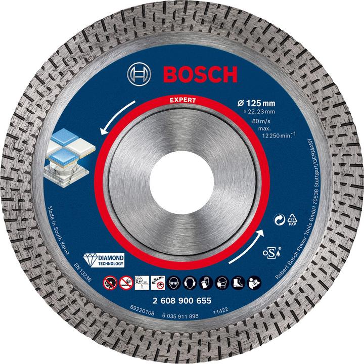 Produktbild Bosch Professional Zubehör EXPERT HardCeramic Diamanttrennscheiben, 125 x 22,23 x 1,4 x 10 mm