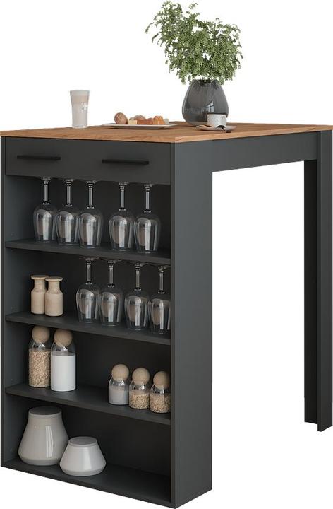 Actual product image Vicco Bar table Repose, Gold power oak/anthracite, 67 x 100 cm