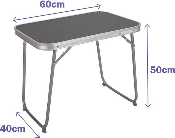 Actual product image Marbueno Klappbarer Tisch Stahl D16 Sortiert Camping und Strand 60X40X50 cm 10016