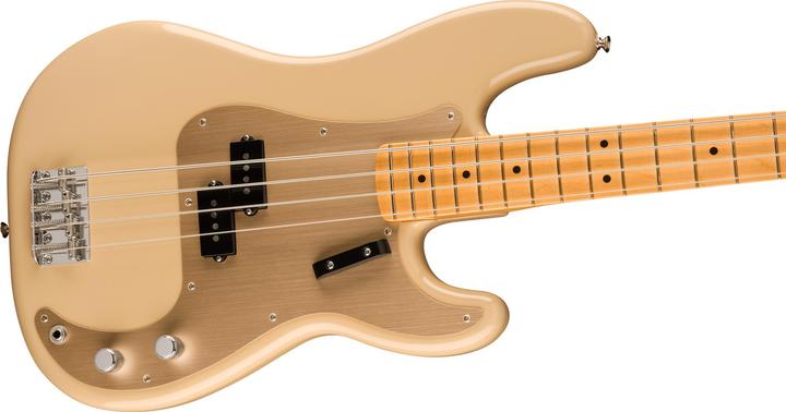 Immagine prodotto Fender Vintera II 50s Precision Bass MN Desert Sand è un basso elettrico con borsa da viaggio di lusso (Basso elettrico, Acero (collo), Acero (tastiera), Ontano (carcassa), Osso artificiale (sella))