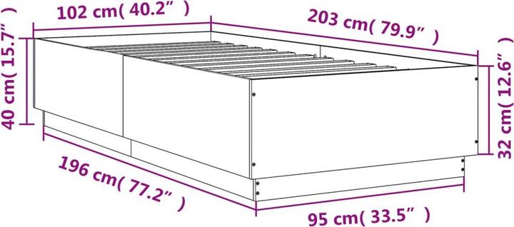 Image du produit vidaXL Bettgestell (120 x 190 cm)