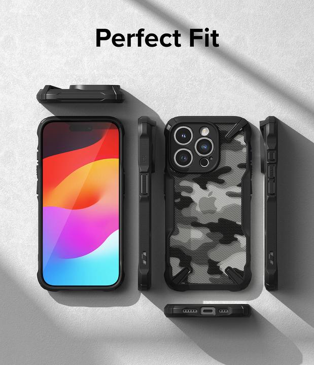 Actual product image Ringke Case for iPhone 15 Pro FUSION X DESIGN CAMO BLACK (Apple iPhone 15 Pro)