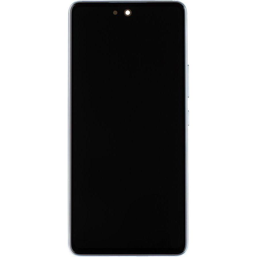 Samsung LCD-Display + Touch-Einheit + Frontabdeckung A536B Galaxy A53 5G Awesome Blue (Service Pack)