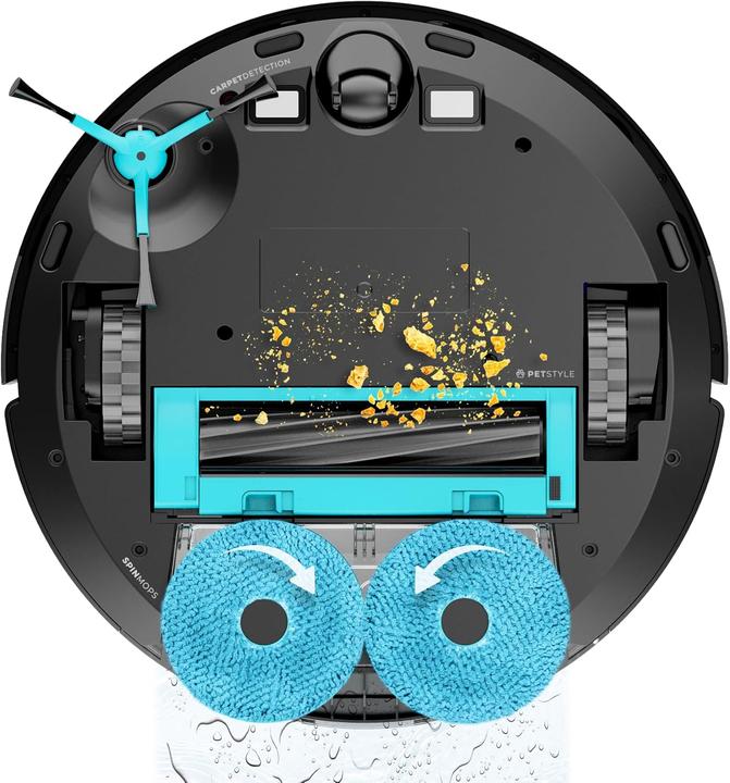 Produktbild Cecotec AI Spin Robot Vacuum with 10000 Pa Suction, Laser Navigation, 240 Min Runtime, Self-Emptying Base (10000 Pa, Wischpads (rotierend))