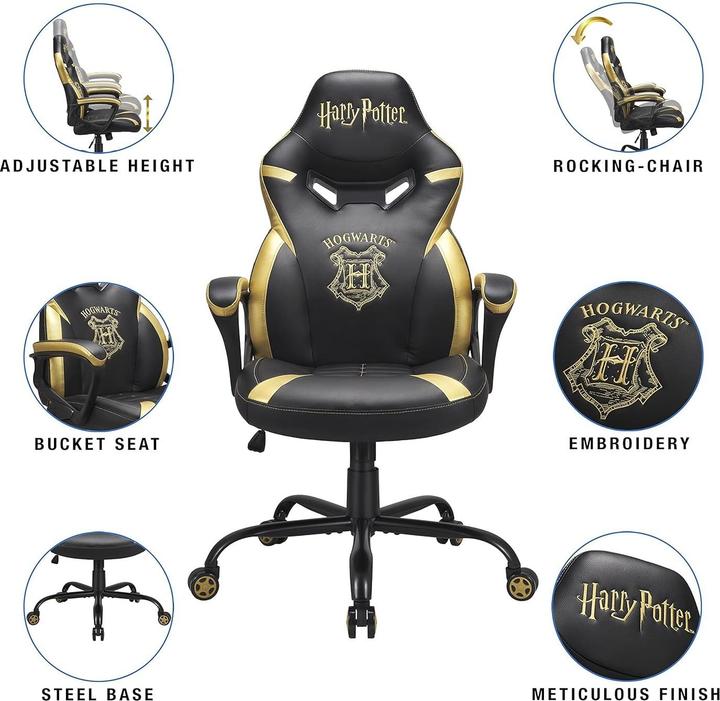 Actual product image Subsonic Harry Potter Junior Gaming Chair - Black/Gold