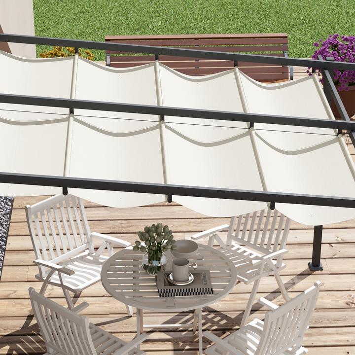 Produktbild Outsunny Pergola mit einem ausziebaren Stoffdach (297 cm, 297 cm)