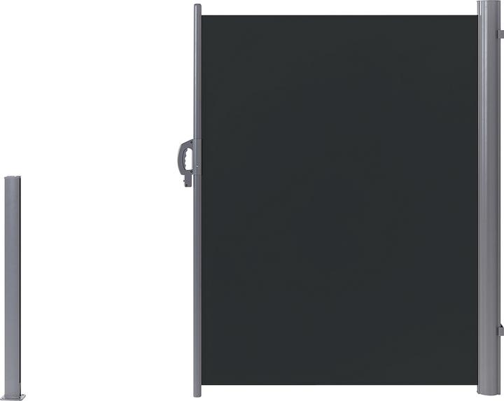 Produktbild Beliani Seitenmarkise graphitgrau ausziehbar 160 x 300 cm DORIO (3.05 m)