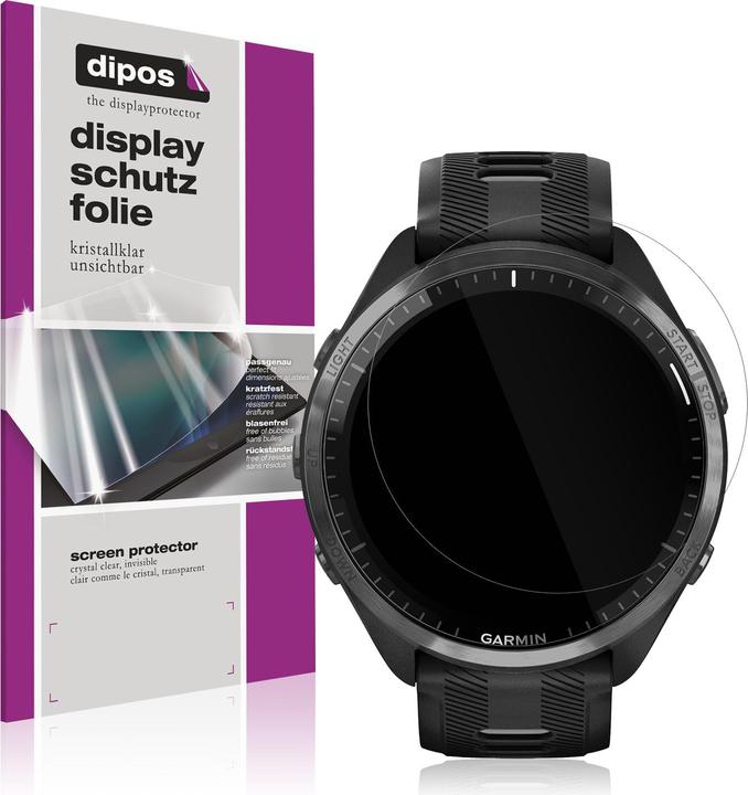 Actual product image Dipos Screen Protector Crystalclear for Garmin Forerunner 965