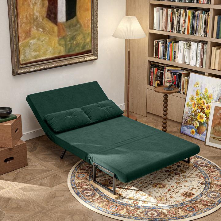 Produktbild Homcom Schlafsofa Stahl, Polyester Grün