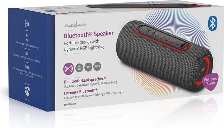 Actual product image Nedis Bluetooth speaker - max. battery life: 4 hours - Handheld - 30 W - Stereo - Built-in (4 h)