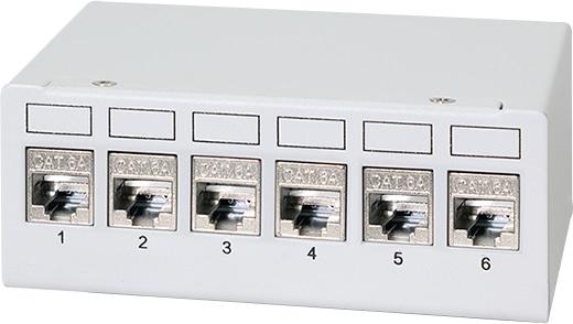 Actual product image LogiLink Patch Panel 6 Port mit 6 Cat.6A Keystone Modulen