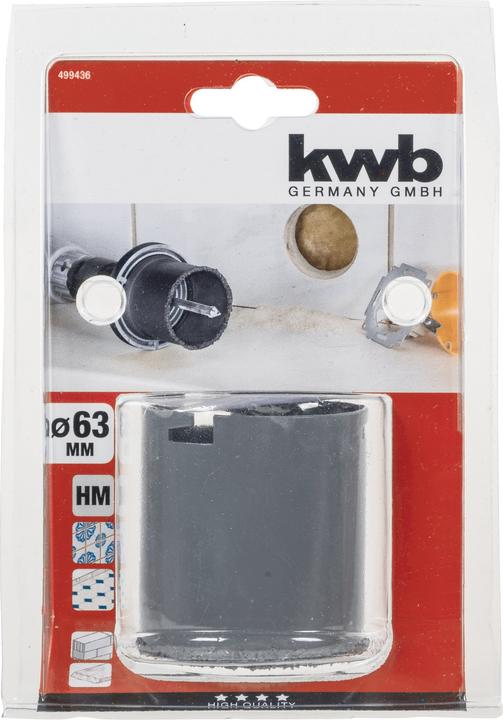 Image du produit kwb Couronne de scie en carbure 63 mm T55 S (63 millimètres)