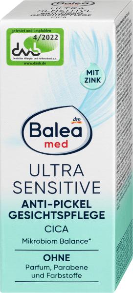 Produktbild dm Balea Med Ultra Sensitive Anti-Pickel (50 ml, 24h Creme)