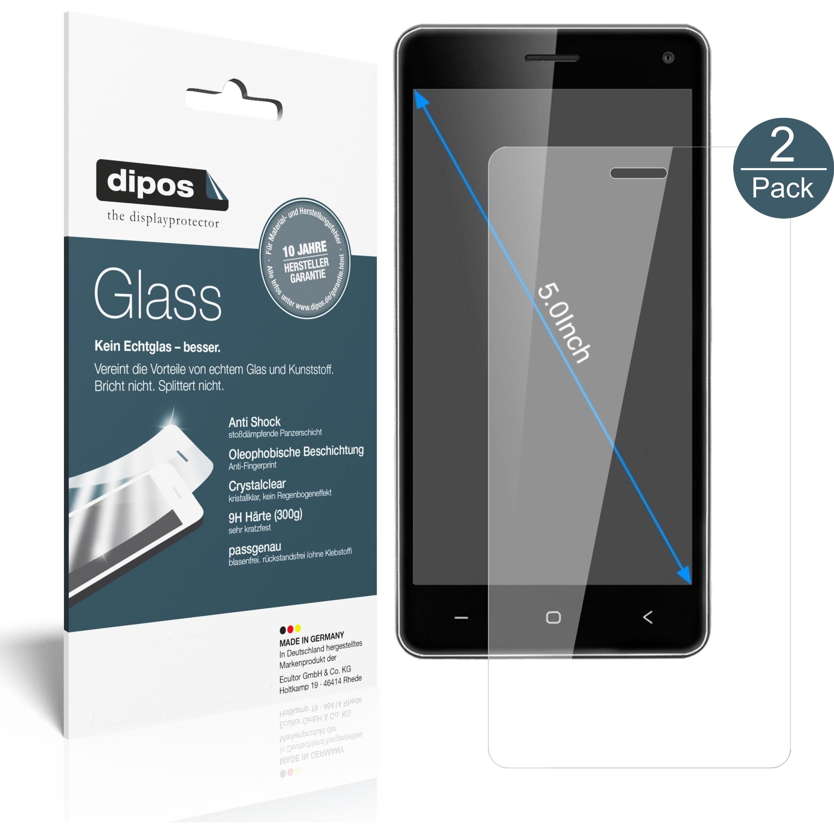 Dipos Displayschutz Anti-Shock (2 Stück, VKworld T5), Smartphone Schutzfolie, Transparent