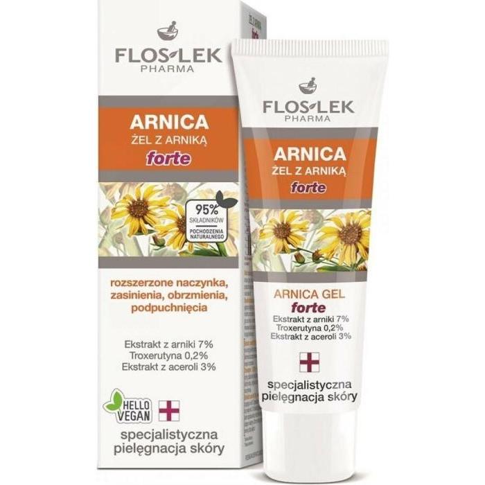 FlosLek Pharma, Gesichtscreme, Floslek - Arnica Gel Forte gel for dilated capillaries bruising and pneunce 50ml (50 ml, ...