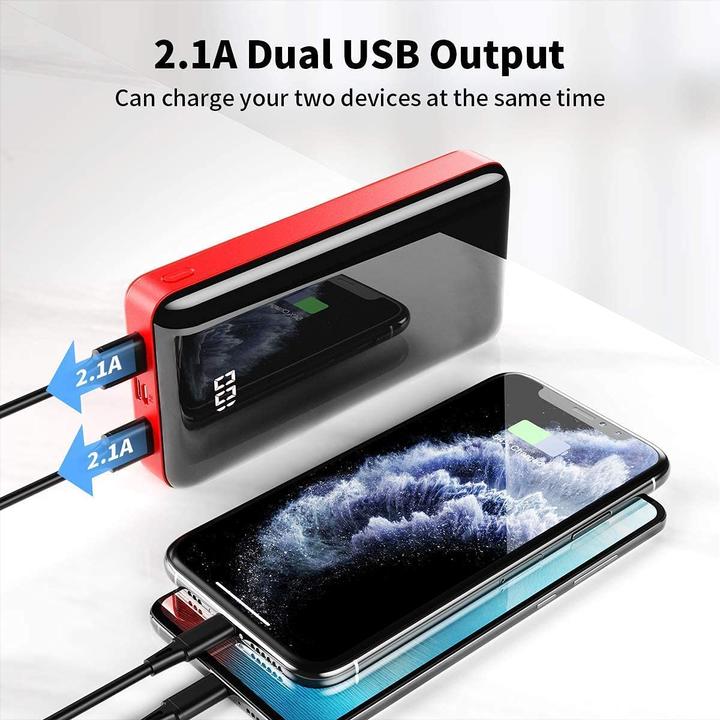 Actual product image Bextoo Powerbank 30000mAh, Red (27000 mAh, 22.50 W, 22.50 Wh)