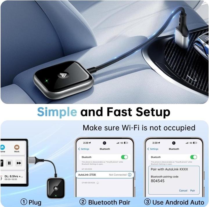 Actual product image PowerGuard Wireless Android Auto Adapter
