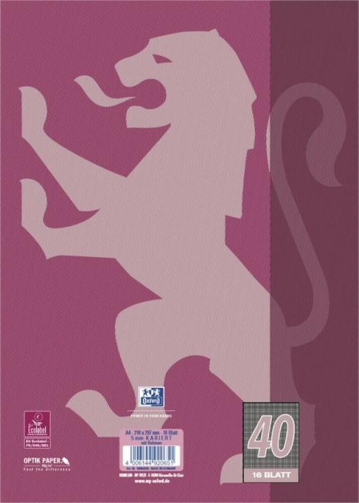 Immagine prodotto Oxford Schulheft, A4, Lineatur 40 (A4, Quadretti, Copertina morbida)