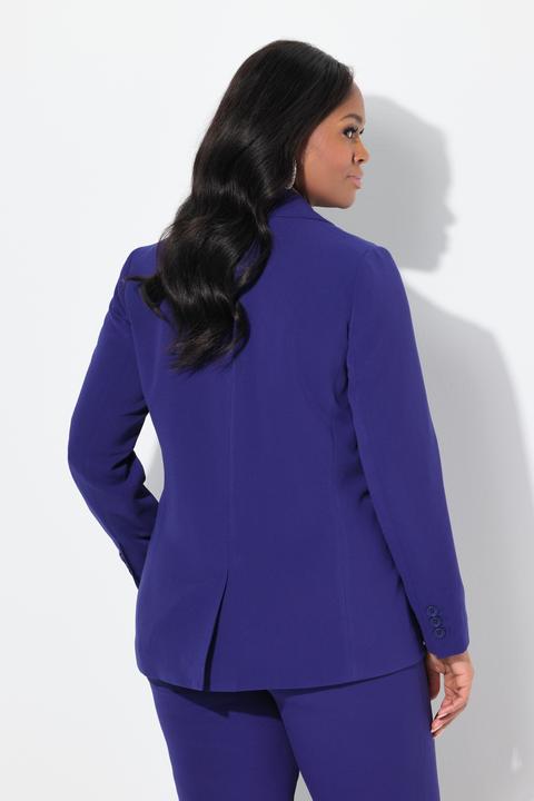 Produktbild Ulla Popken Blazer, Acetat, Reverskragen, Knopfverschluss (52)