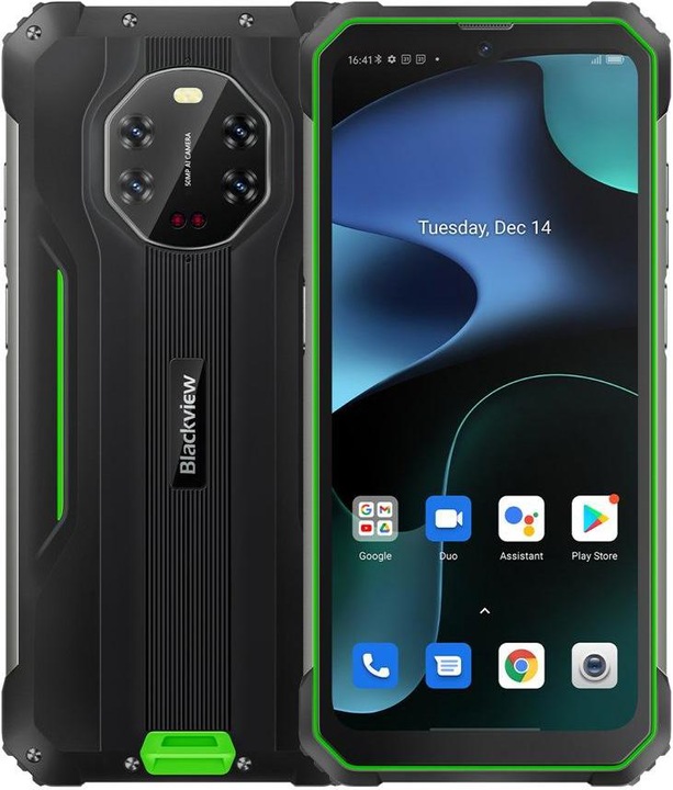 Produktbild Blackview BV8800 (128 GB, Black, Green, 6.58", Dual SIM, 50 Mpx, 4G)