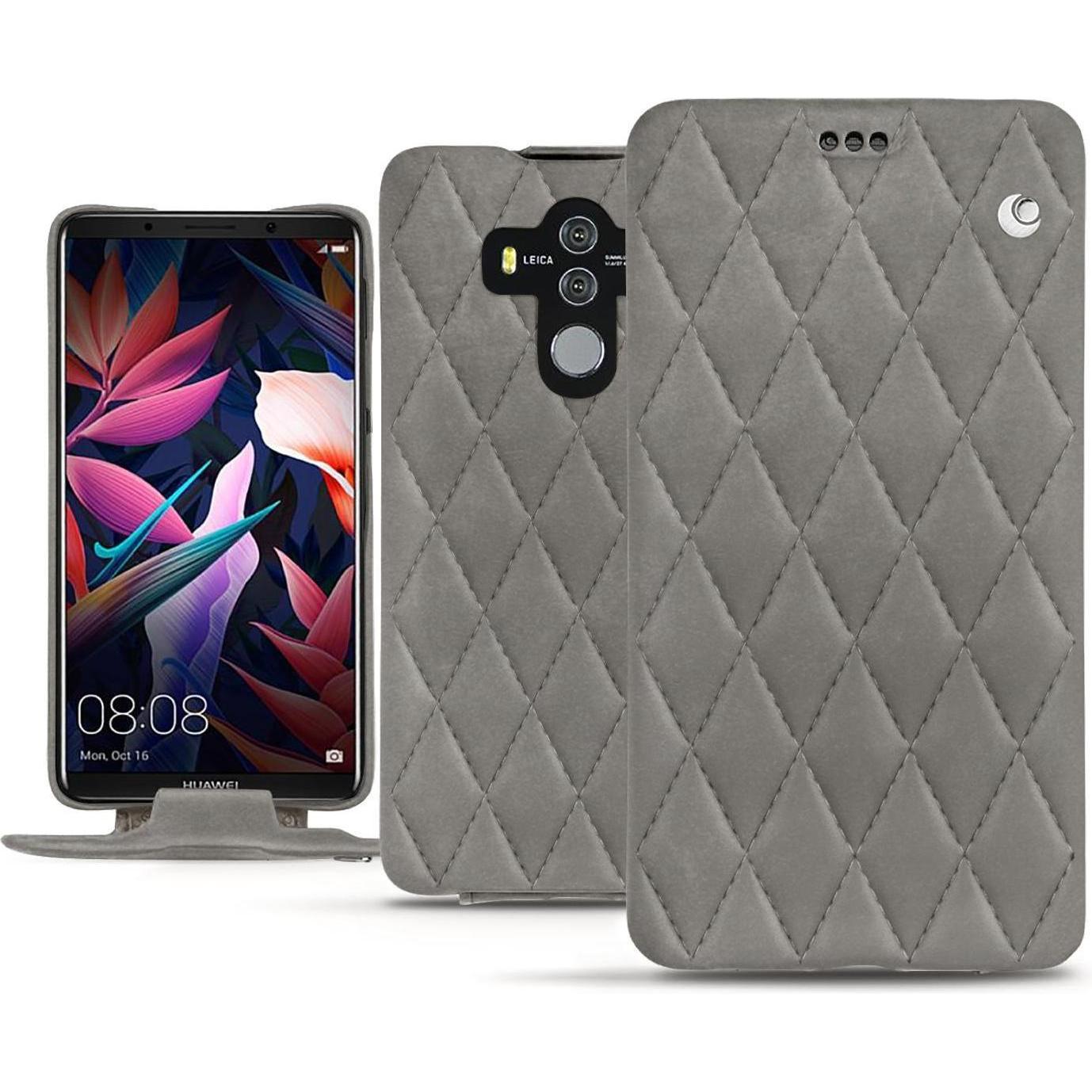 Noreve Lederschutzhülle vertikal (Huawei Mate 10 Pro), Smartphone Hülle, Grau