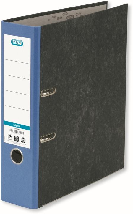 Produktbild Elba Ordner smart Wolkenmarmor, Rückenbreite: 80 mm, blau DIN A4, Einband aus Wolkenmarmor-Papier, gekleb (A4, 80 mm, 1 Stk.)