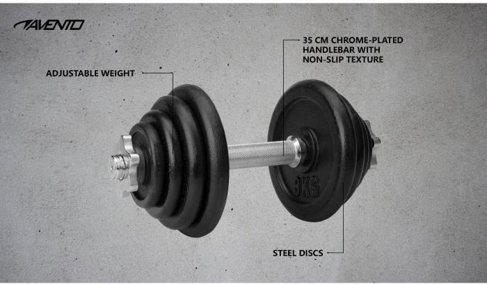 Produktbild Sko Dumbbell Adjustable Steel AVENTO 42DE 15kg (2 x 3 kg)