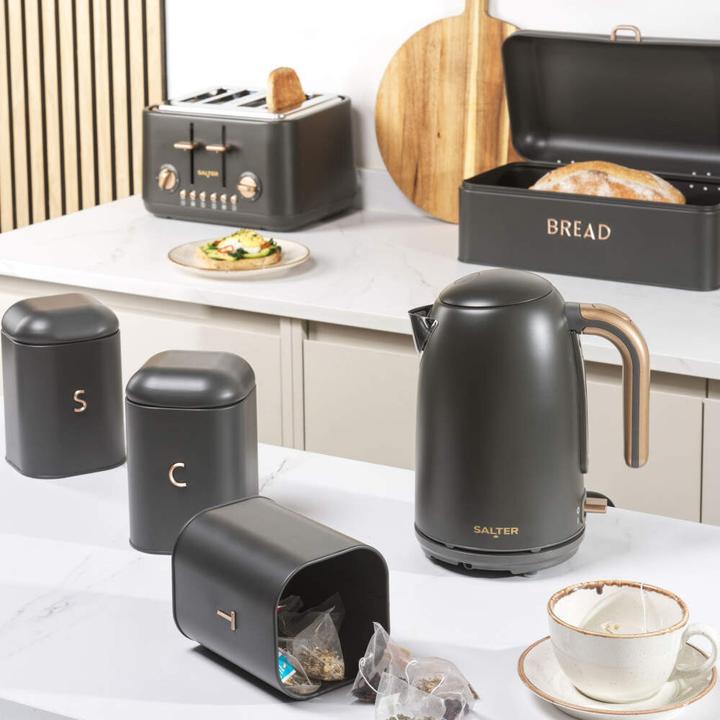 Actual product image Salter BW13729EU7 Pebble 3-Piece Canister Set Charcoal (1.40 l)