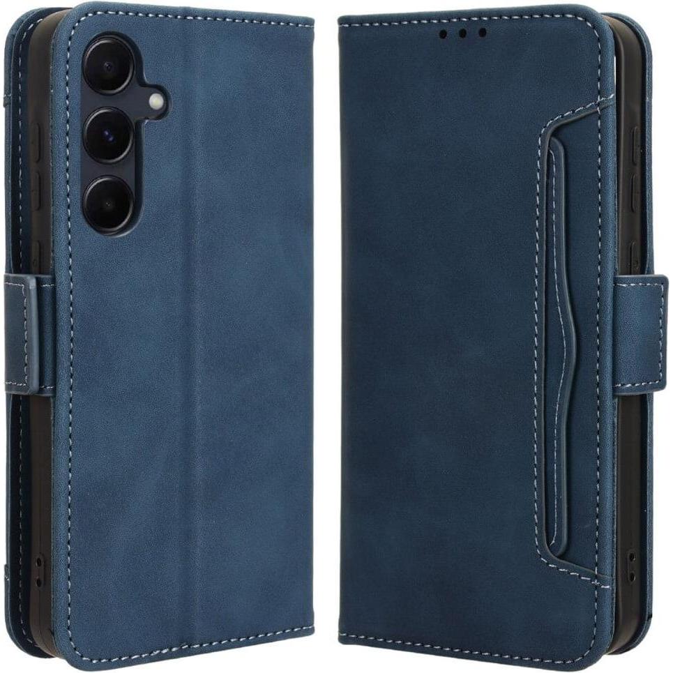 Cover-Discount Galaxy A35 - Etui mit vielen Kartenfächer blau (Samsung Galaxy A35), Smartphone Hülle, Blau
