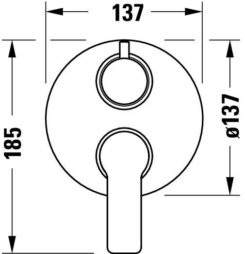 Produktbild Duravit D-Code Einhebelmischer Unterputz Set, 2 Verbraucher