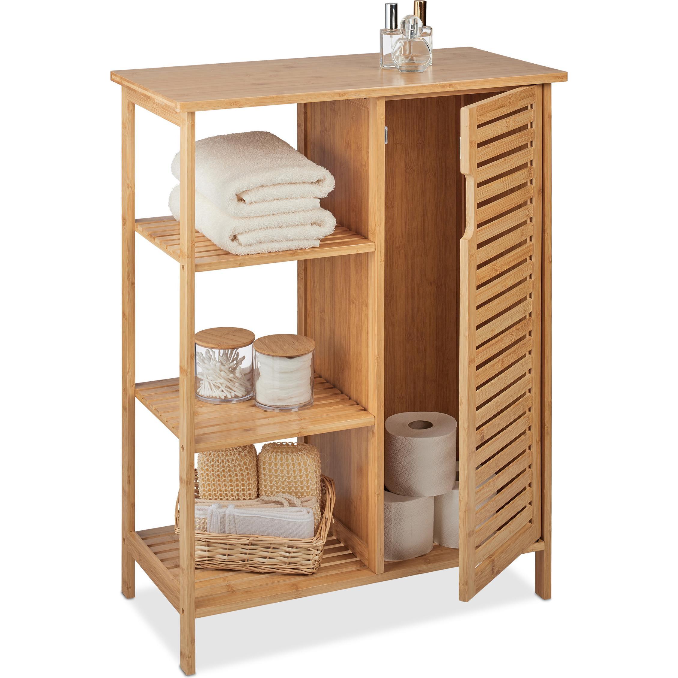 Relaxdays, Badezimmerregal, Badschrank (67 x 33 x 87.5 cm)