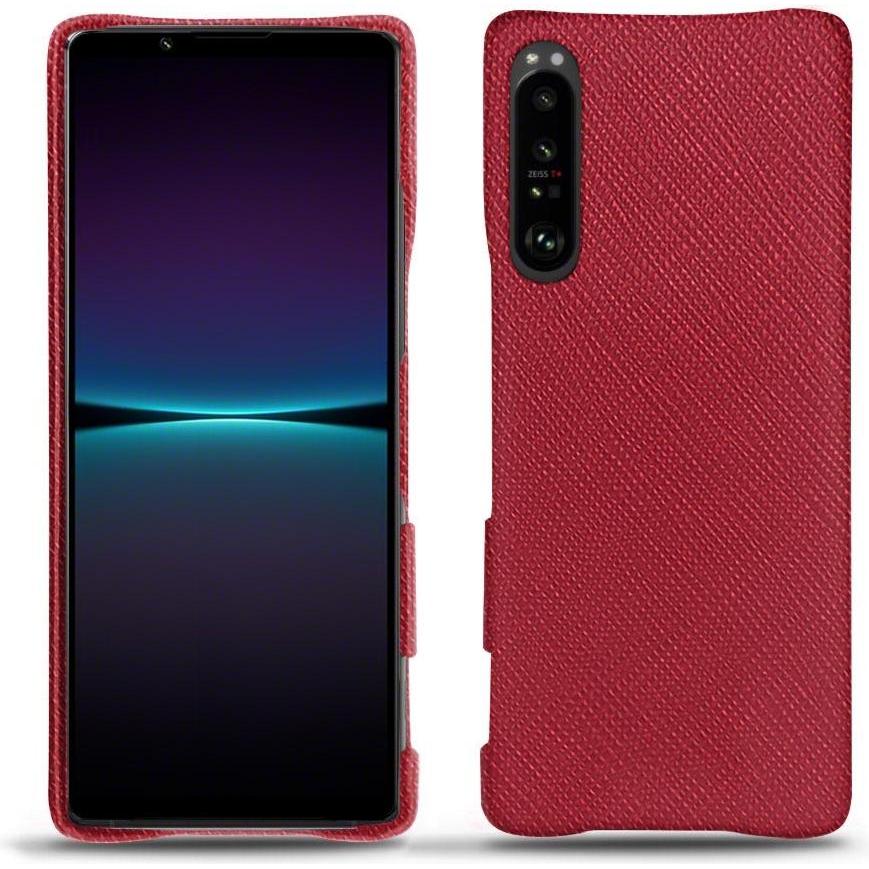 Noreve Lederschutzhülle (Sony Xperia 1 IV), Smartphone Hülle, Rot