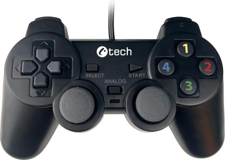 Image du produit C-Tech gamepad Callon pro PC/PS3, 2x analogique, X-input, vibrační, câble de 1,8m, USB (PC, PS3)