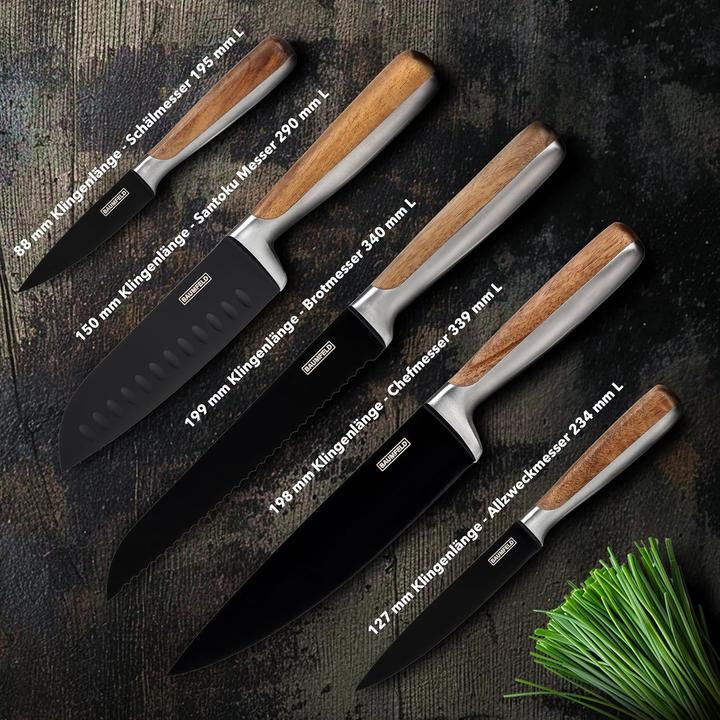 Produktbild Baumfeld 6-teiliges Magnet-Messerblock Set