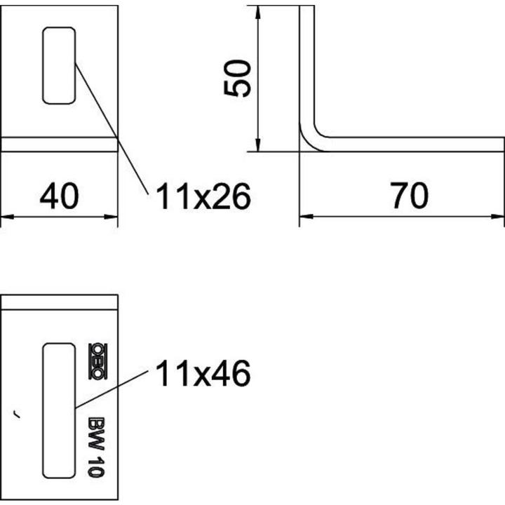 Produktbild OBO Bettermann Befestigungswinkel
