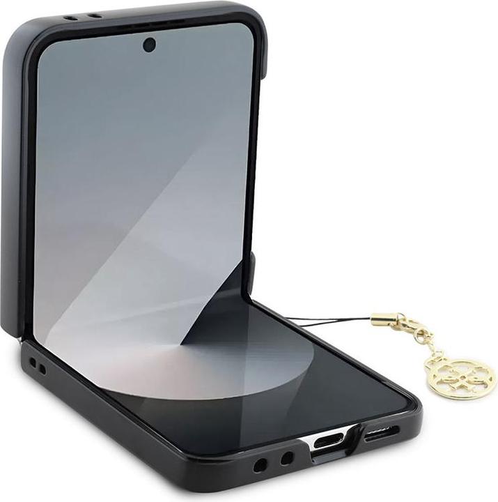 Actual product image Guess GUHCZF6GF4GBR Z Flip6 F741 brązowy/brown 4G Charm (Samsung Galaxy Z Flip6)