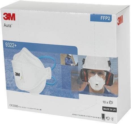 Produktbild 3M Feinstaubmaske FFP2 9322+ (FFP2, 10 x)