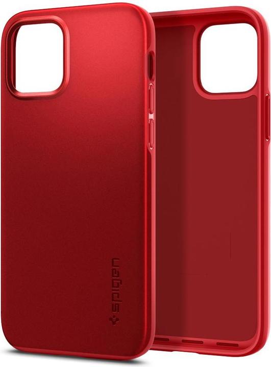 Produktbild Spigen Thin Fit Handy-Schutzhülle 15,5 cm (6.1" ) Cover Rot (Apple iPhone 12 Pro, Apple iPhone 12)