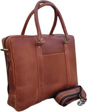 Produktbild Only-Bags.Store Herren Leder Umhängetasche, Aktentasche, Satchel Tablet Ipad Laptop 16" Zoll, Leder College Tasche