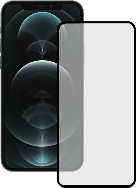 Actual product image KSIX Full Glue Screen Prot. 2.5d T. Glass 9h For Iphone 14 Pro Max Con Edge Black 1 Un (1 Piece, Apple iPhone 14 Pro Max)