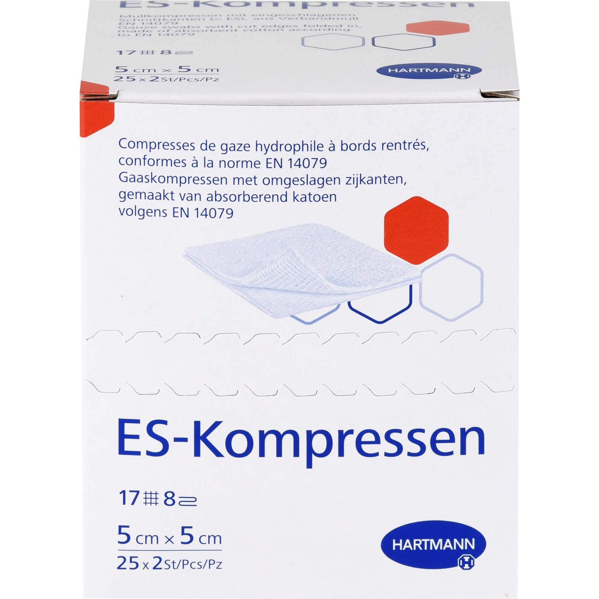Thumbnail - Hartmann, Verbandsmaterial, ES-KOMPRESSEN steril 5x5cm 8f, 25X2 St KOM