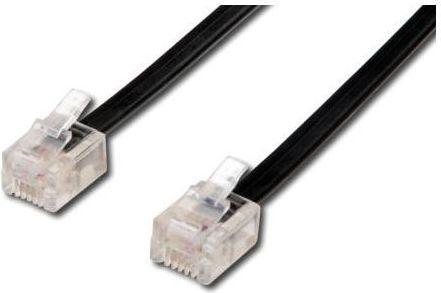 Image du produit Nenurodyta Câble téléphonique 4 Core RJ11 M-15m Black Untitled Economical For ADSL Modem (15 m)
