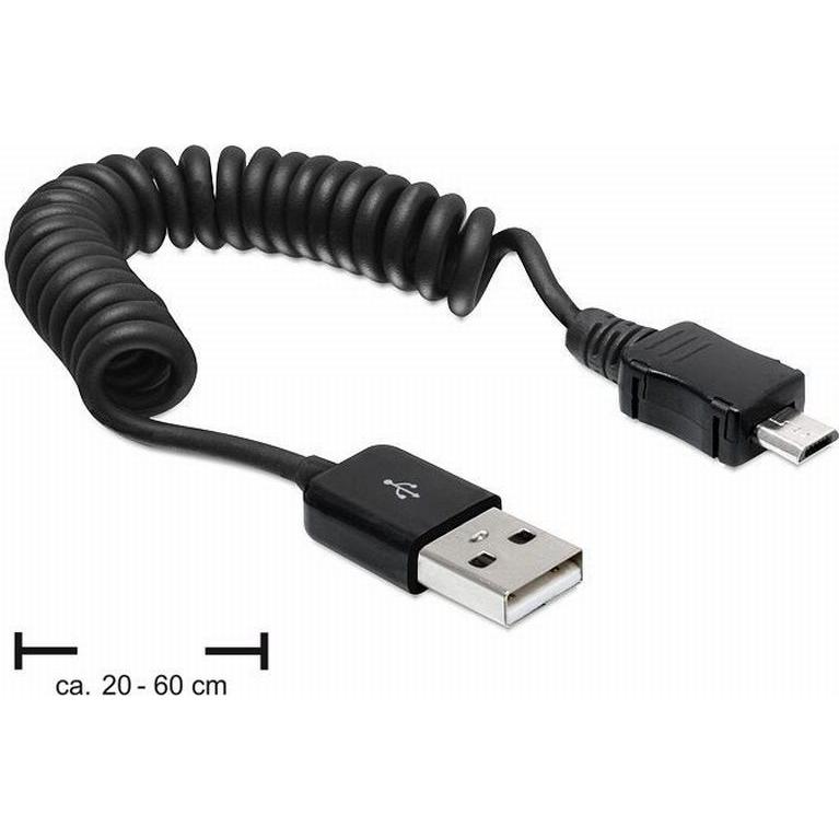 Thumbnail - Delock USB 2.0 Spiralkabel (0.20 m, USB 2.0), USB Kabel