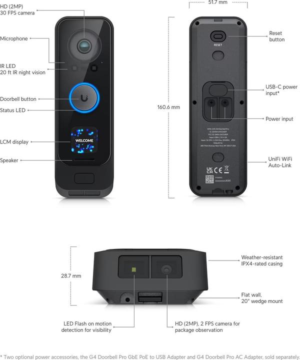 Produktbild Ubiquiti UVC-G4 Doorbell Pro (WLAN)