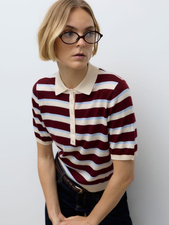 Actual product image Vero Moda AWSIKITA Gestricktes Poloshirt Polo (XS)