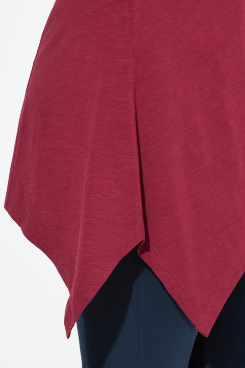 Produktbild Ulla Popken Shirt, Zipfelsaum, V-Ausschnitt, 3/4-Arm (42, 44)